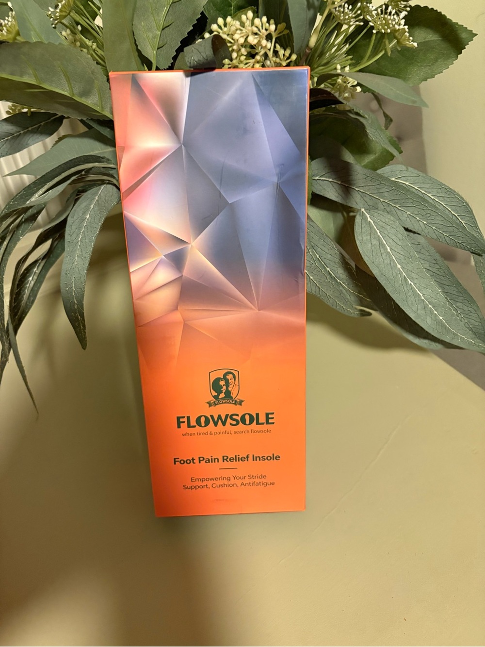 FLOWSOLE Foot Pain Relief Insole - Orange Gradient Packaging